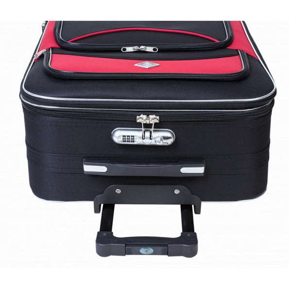 Валіза набір 3 штуки чорно-червоний -
                                                        Фото 4