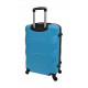 Набор пластиковых чемоданов 3 штуки голубой на колесах -
                                                        Фото 4