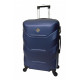 Набор пластиковых чемоданов 3 штуки темно-синий на колесах -
                                                        Фото 3