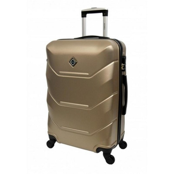 Набір пластикових валіз 3 штуки шампань на колесах -
                                                        Фото 3