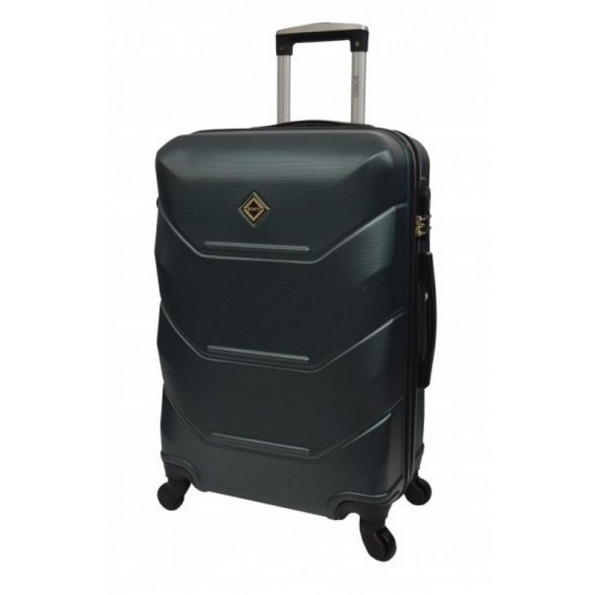 Набор пластиковых чемоданов 3 штуки изумрудный на колесах -
                                                        Фото 3