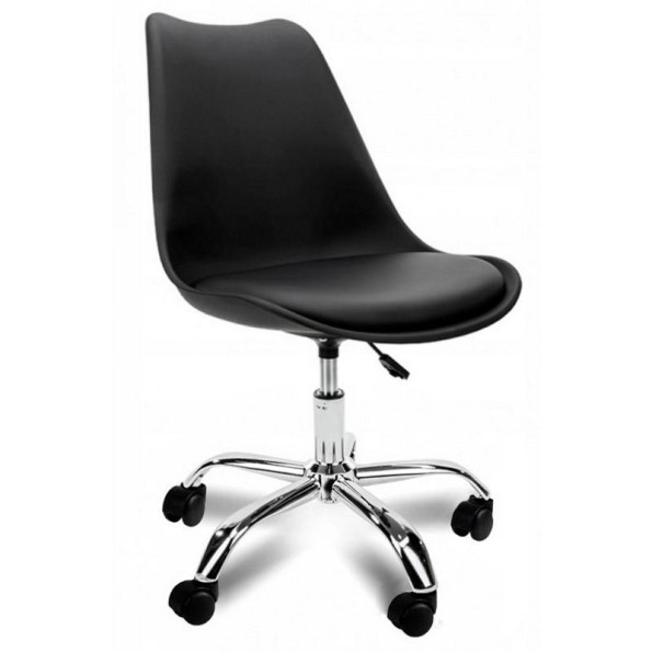 Кресло на колесах черное -
                                                        Фото 2