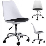 Кресло на колесах белое с черным сиденьем