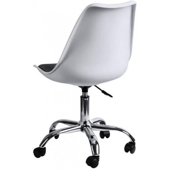 Кресло на колесах белое с черным сиденьем -
                                                        Фото 6