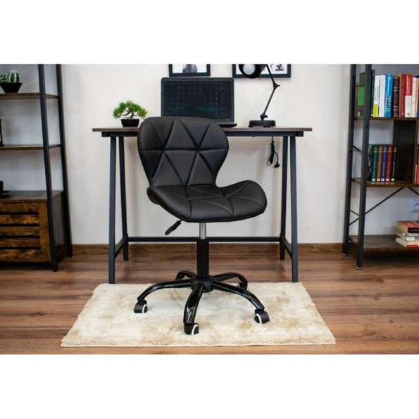 Кресло на колесах черное черное основание -
                                                        Фото 7