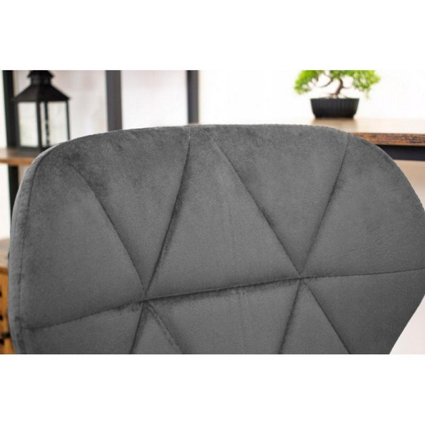 Кресло на колесах велюр серое черное основание -
                                                        Фото 6