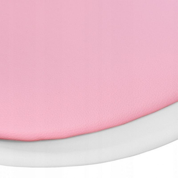 Кресло офисное, компьютерное белое с розовым сиденьем -
                                                        Фото 6