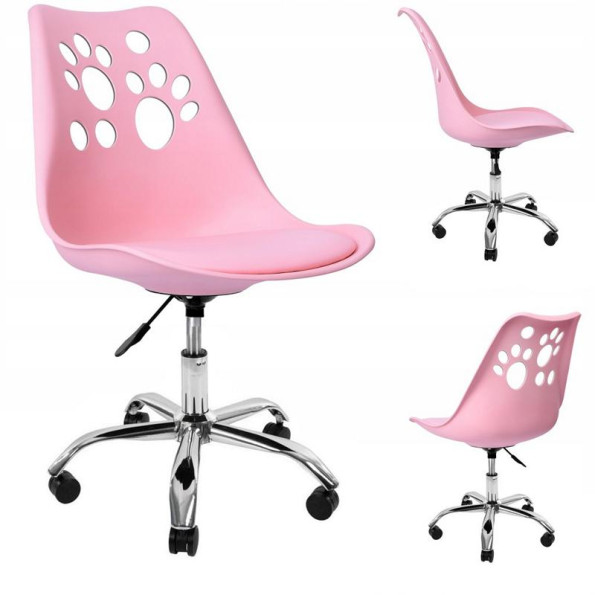 Кресло офисное, компьютерное розовое