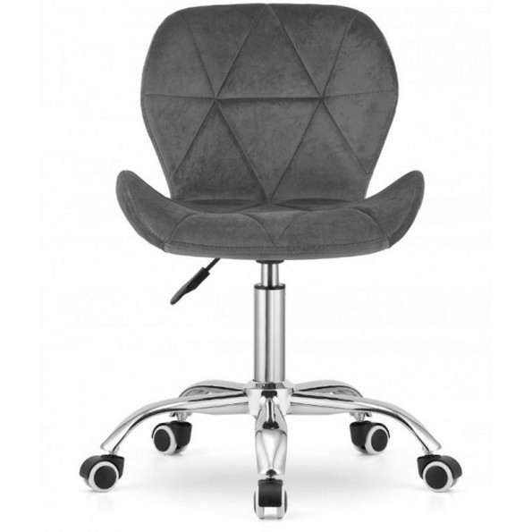 Кресло на колесах велюр серое -
                                                        Фото 2