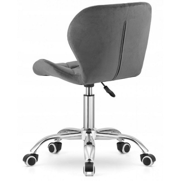 Кресло на колесах велюр серое -
                                                        Фото 4