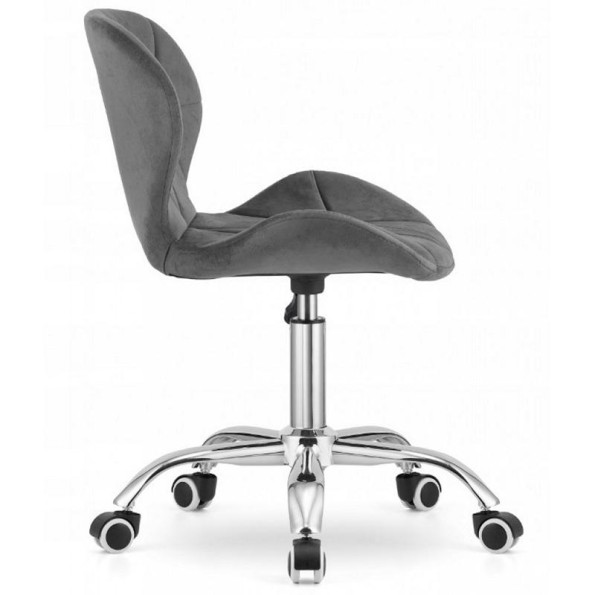 Кресло на колесах велюр серое -
                                                        Фото 5