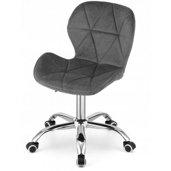 Кресло на колесах велюр серое -
                                                        Фото 6