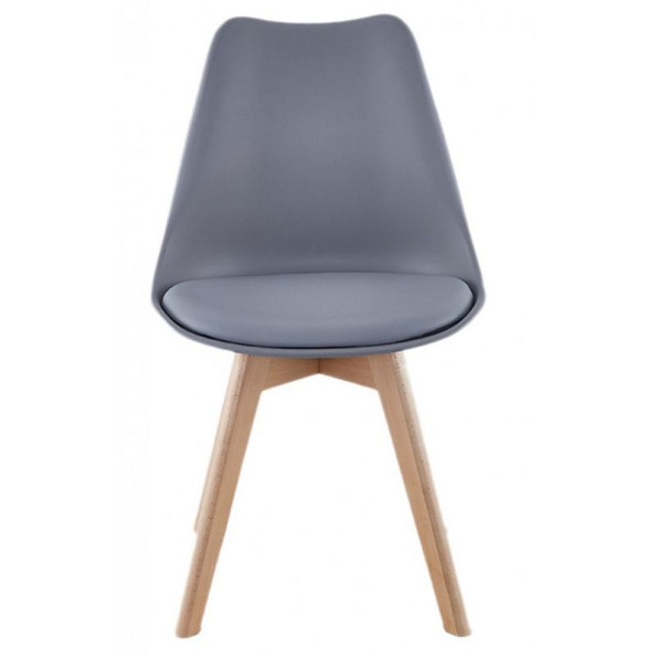 Крісло для кухні на ніжках Bonro BN-487 сіре -
                                                        Фото 2