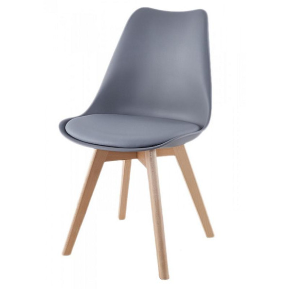 Крісло для кухні на ніжках Bonro BN-487 сіре -
                                                        Фото 4