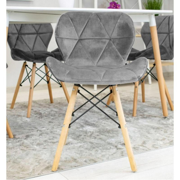 Кресло  велюр серое -
                                                        Фото 7