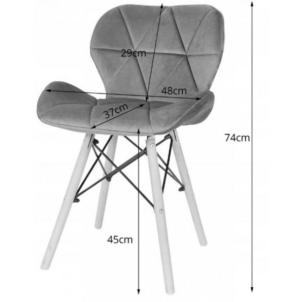 Кресло  велюр серое -
                                                        Фото 8