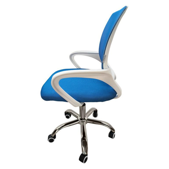 Кресло офисное Bonro 619 DQ бело-синее -
                                                        Фото 4
