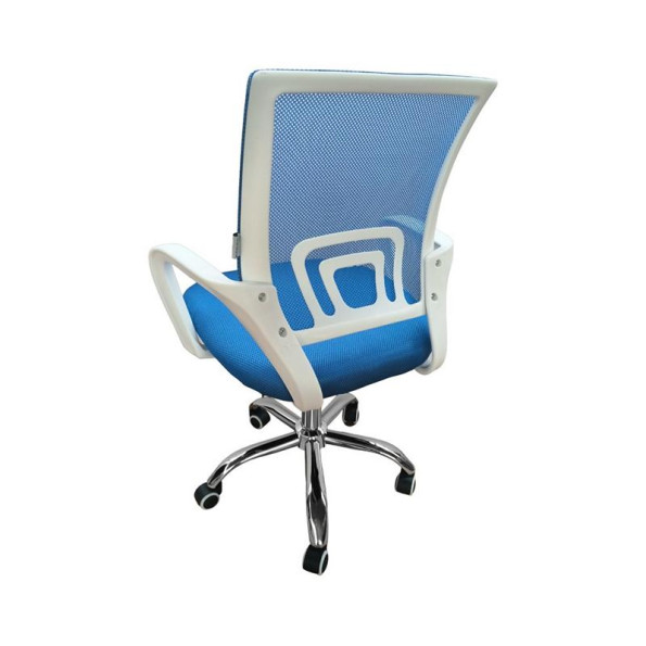 Кресло офисное Bonro 619 DQ бело-синее -
                                                        Фото 5