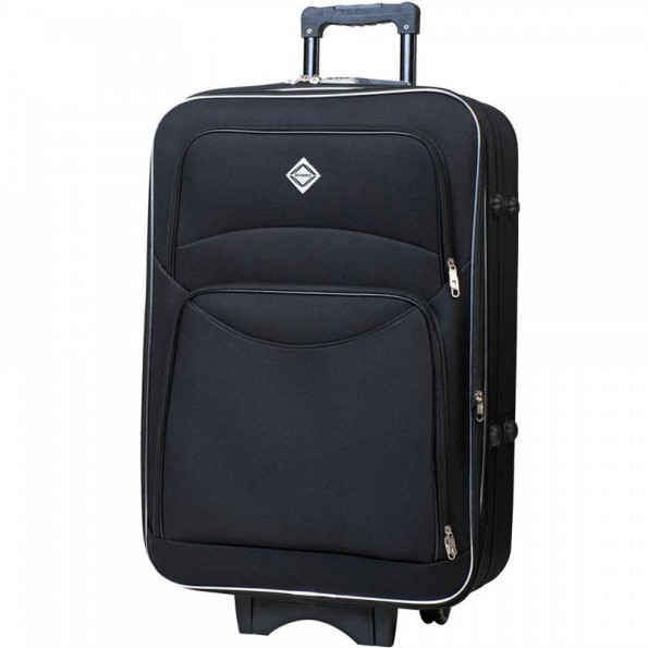 Набір тканинних валіз 2 шт середня і велика на колесах чорний -
                                                        Фото 2