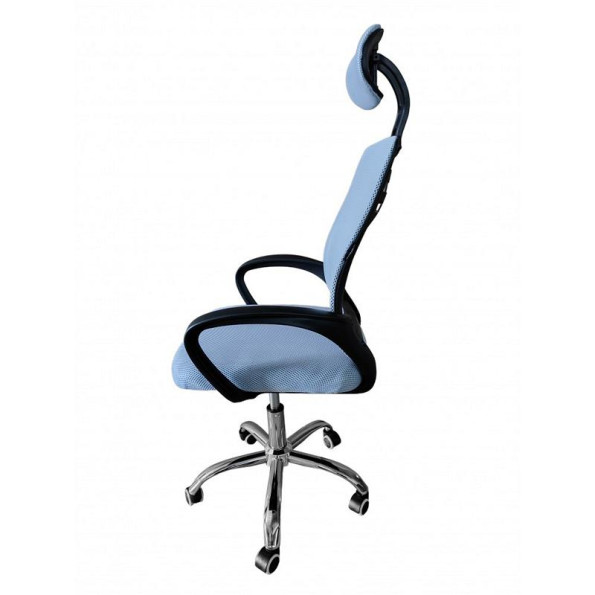 Кресло офисное на колесах серое -
                                                        Фото 4