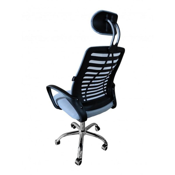 Кресло офисное на колесах серое -
                                                        Фото 5