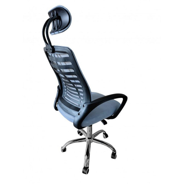 Кресло офисное на колесах серое -
                                                        Фото 7