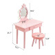 Туалетний столик з підсвіткою, рожевий табурет -
                                                        Фото 9