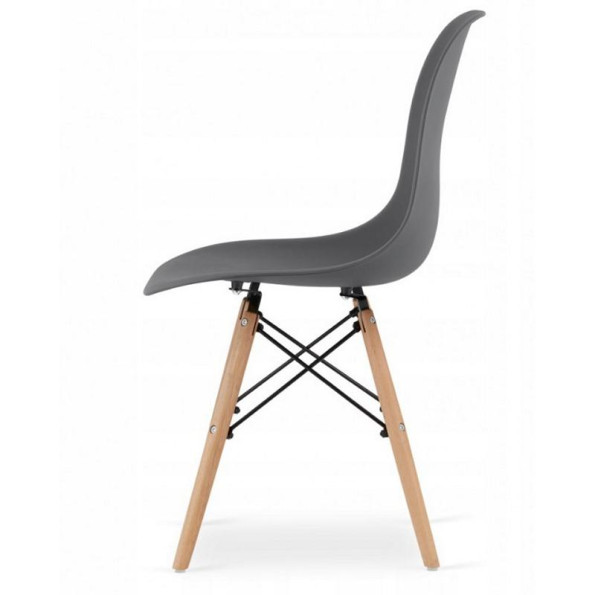 Крісло для кухні на ніжках сіре -
                                                        Фото 3