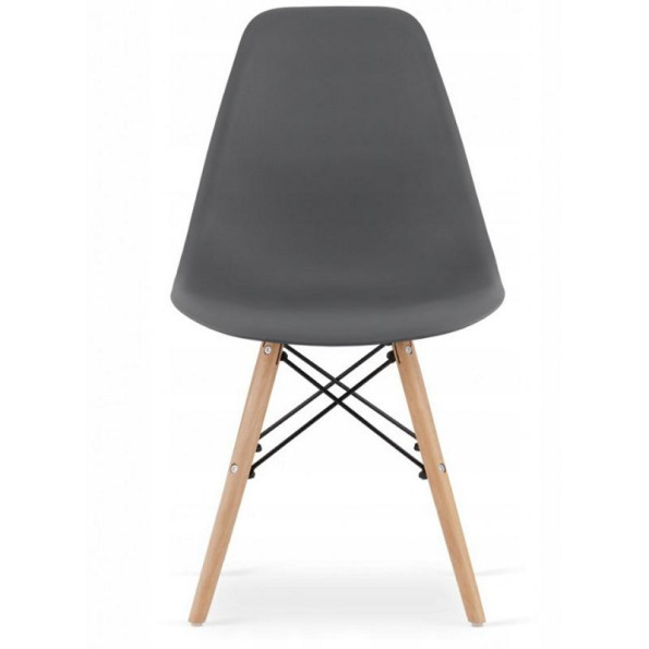 Крісло для кухні на ніжках сіре -
                                                        Фото 4