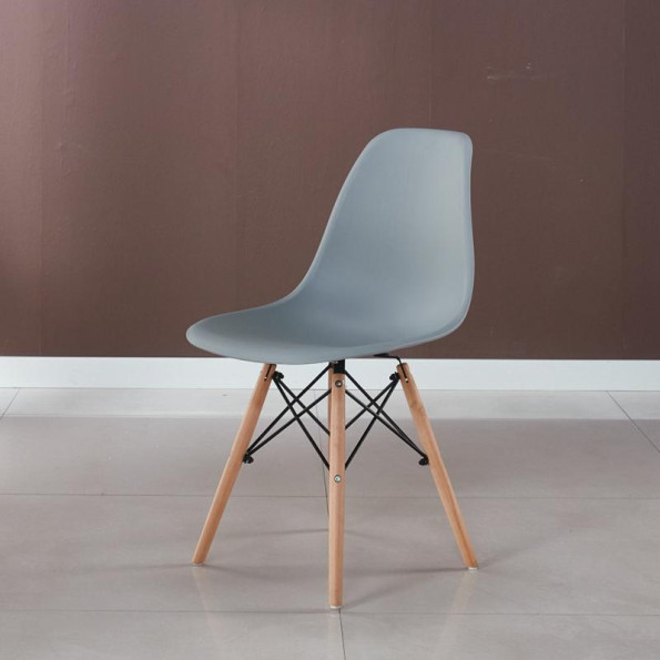 Крісло для кухні на ніжках сіре -
                                                        Фото 8