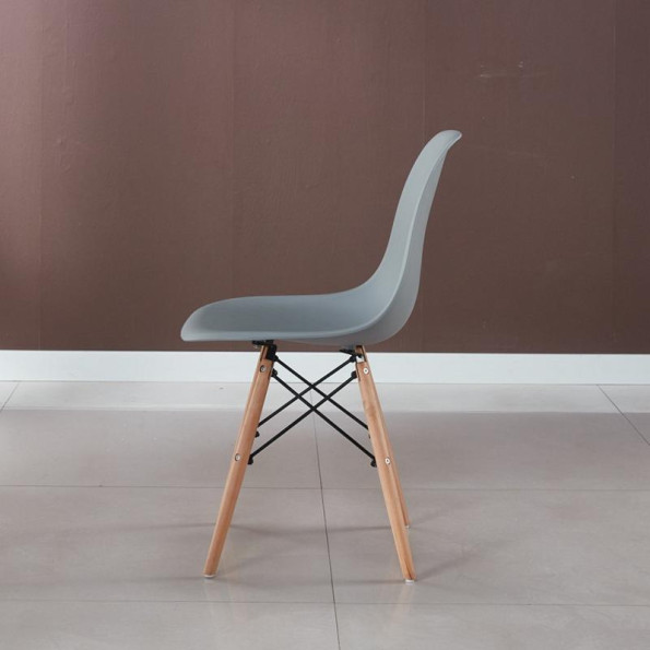 Крісло для кухні на ніжках сіре -
                                                        Фото 9