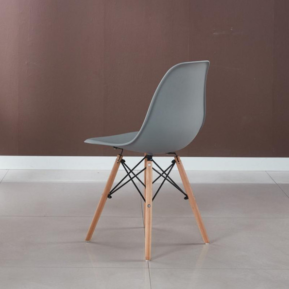 Крісло для кухні на ніжках сіре -
                                                        Фото 10