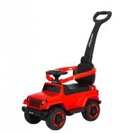 Каталка-толокар 2в1 с родительской ручкой красная