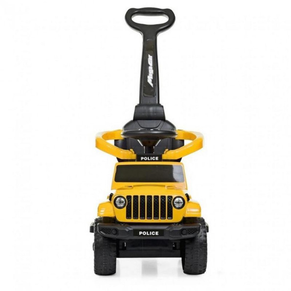 Каталка-толокар 2в1 с родительской ручкой желтая -
                                                        Фото 2