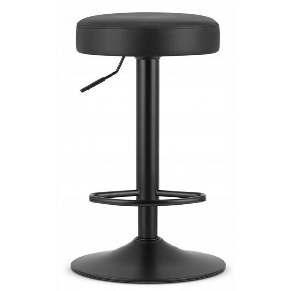 Барный стул черный с черным основанием -
                                                        Фото 6