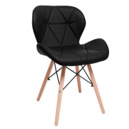 Крісло екошкіра чорне