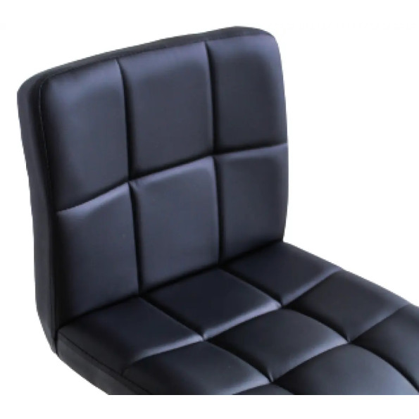 Барный стул со спинкой черный с черным основанием -
                                                        Фото 4