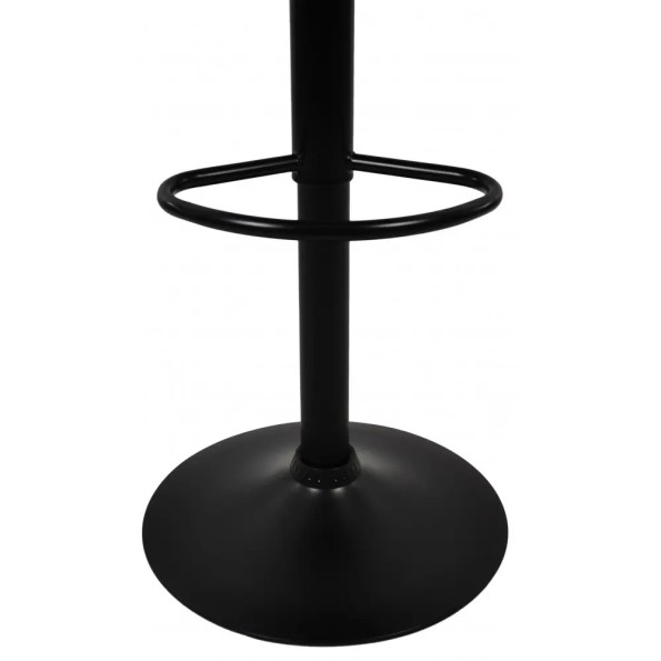 Барный стул со спинкой черный с черным основанием -
                                                        Фото 5