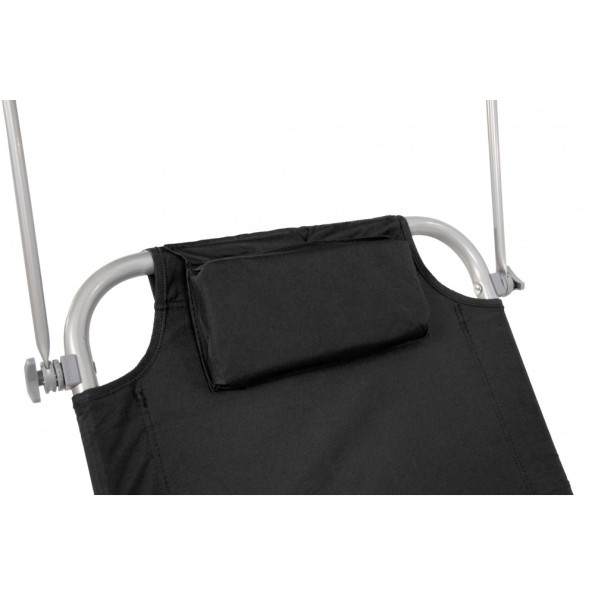 Шезлонг лежак на колесах с козырьком черный 150 см -
Фото 5 Шезлонг лежак на колесах с козырьком черный 150 см -
Фото 5