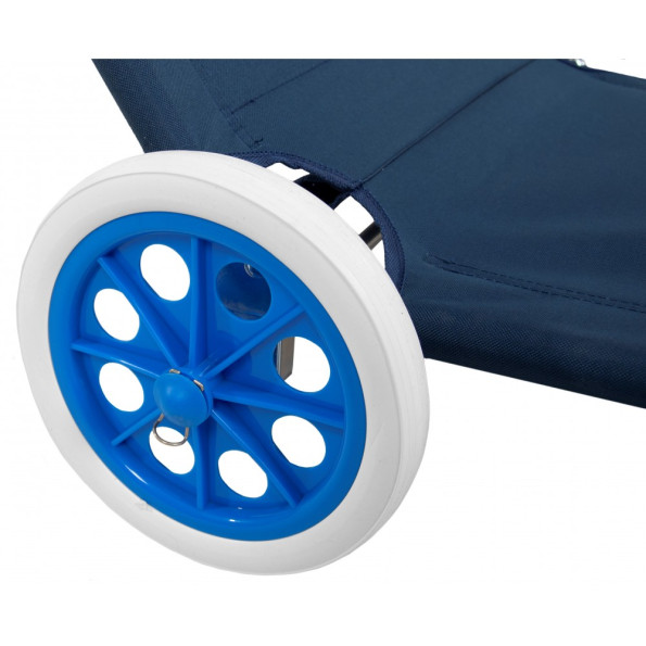Шезлонг лежак на колесах с козырьком синий 150 см -
Фото 6 Шезлонг лежак на колесах с козырьком синий 150 см -
Фото 6