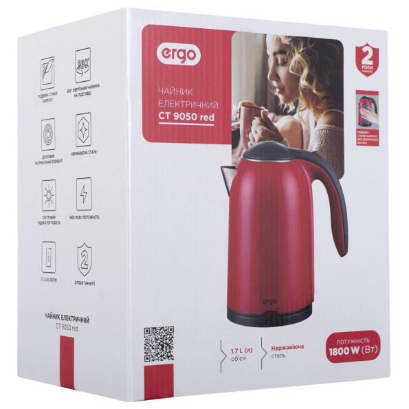 Електрочайник Ergo CT 9050 red -
Фото 5 Електрочайник Ergo CT 9050 red -
Фото 5
