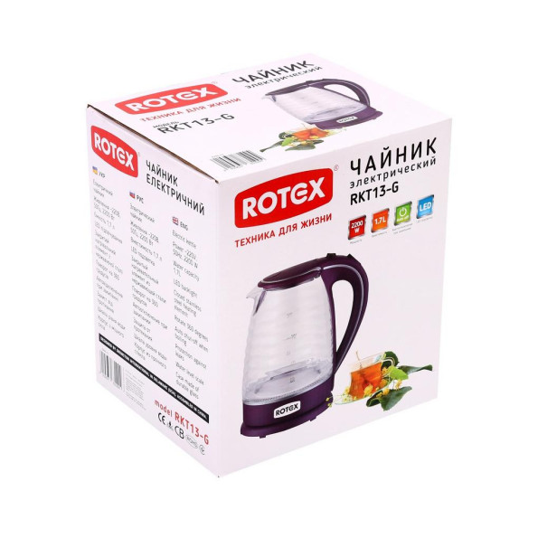 Електрочайник Rotex RKT 13-G -
                                                        Фото 2