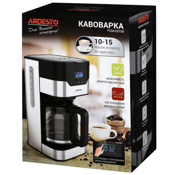Кофеварка Ardesto FCM-D3100 -
Фото 2 Кофеварка Ardesto FCM-D3100 -
Фото 2