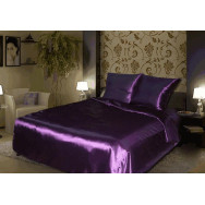 Наволочка фиолетовая атласная 50х70 см