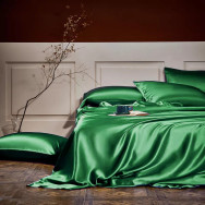 Двуспальный постельный комплект зеленый 372829
