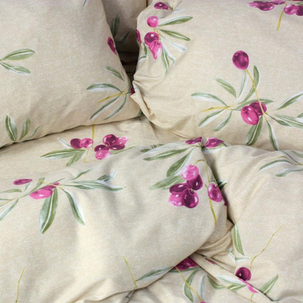 Евро постельный комплект Бежевый 355321 -
                                                        Фото 3