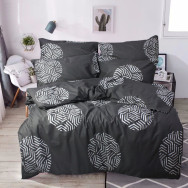 Двуспальный постельный комплект серый 373071