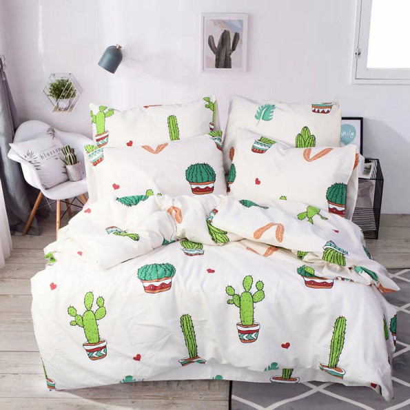 Семейный постельный комплект кактусы