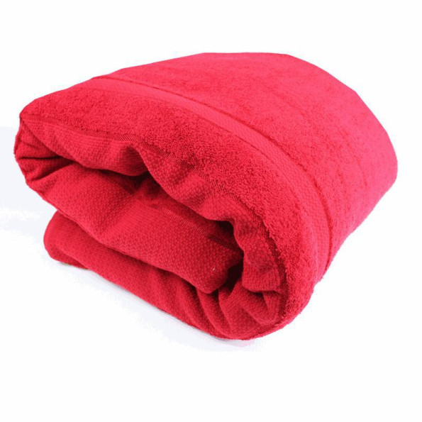 Одеяло полуторное махровое 150х200 см Красное