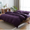 Двуспальный постельный комплект фиолетовый микрофибра 249065